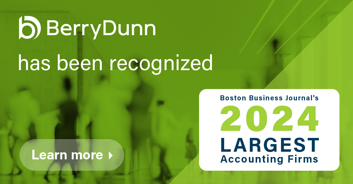 BerryDunn Listed in Boston Business Journal's Largest Massachusetts