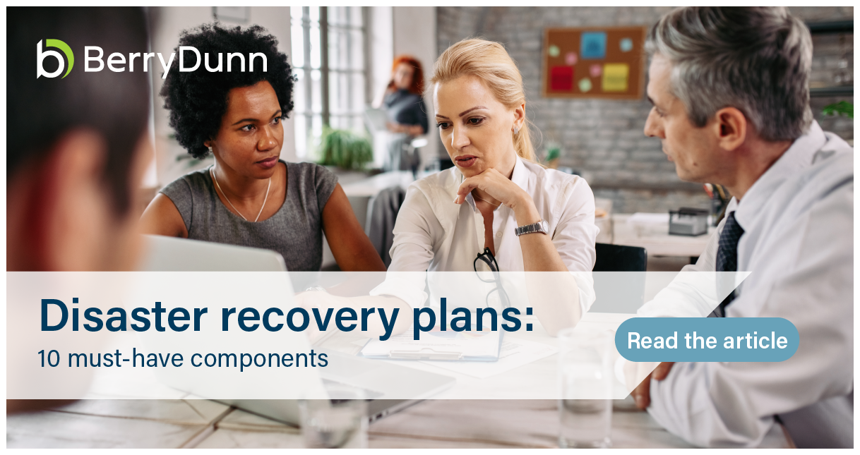 Recovery Planning Disaster Recovery Planning | BerryDunn